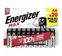 Energizer Max Mignon (AA), batteria alcalina, manganese, 1,5 V, 20 pezzi.