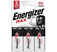 Energizer Max Batterie Alcaline 9V, Confezione da 3
