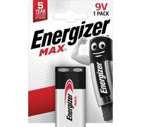 Energizer Max Pila - Batteria 9V Alcaline (pacco da 1) - per rilevatori antincendio, rilevatori di fumo
