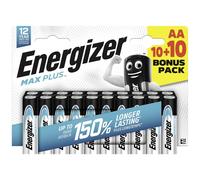 Energizer Max Plus Mignon (AA), batteria alcalina, manganese, 1,5 V, 20 pezzi.