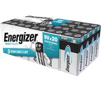 Energizer Max Plus Batterie alcaline da 9 V confezione da 20