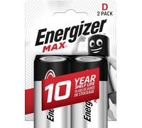 ENERGIZER PILAS ALKALINE MAX D / LR20 BP2 BR SCATOLA 6, Grigio, Taglia unica