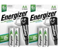 ENERGIZER PILAS RECARGABLES ENR EXTREME 2300 mAh HR6 BL2 BR, argento (Confezione da 2)