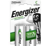 Energizer Recharge Power Plus Batterie C Ricaricabili 2500 mAh NiMH, Pronte all'Uso, Confezione da 2