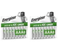 Energizer Recharge Power Plus - Batterie Ricaricabili AAA (Confezione da 16) - Pile 700 mAh NiMH - pronte all'uso - potenza di lunga durata - 100% imballaggio riciclabile privo di plastica
