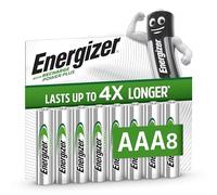 Energizer Recharge Power Plus - Batterie Ricaricabili AAA (Confezione da 8) - Pile 700 mAh NiMH - pronte all'uso - potenza di lunga durata - 100% imballaggio riciclabile privo di plastica