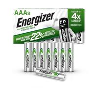 Energizer Recharge Power Plus - Batterie Ricaricabili AAA (Confezione da 8) - Pile 700 mAh NiMH - pronte all'uso - potenza di lunga durata - 100% imballaggio riciclabile privo di plastica