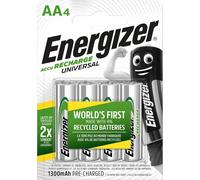 Energizer Recharge Universal Batterie Ricaricabili AA (Confezione da 4) Pile