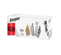 Energizer - Set di 30 punte per trapano - 11 elicoidali HSS 4241 rivestimento in titanio, 5 per legno, 6 per muratura, 2 per legno (16/22 mm), 5 viti a testa cava e 1 sagoma di foratura