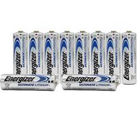 Energizer Ultimate Lithium, 10 Batterie AA, L91, Lunga Durata per Dispositivi Ad
