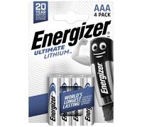 Energizer Ultimate Lithium AAA (Pacco da 4) Pile 1,5V Le batterie AAA di più