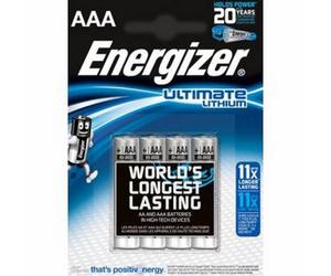 Energizer Ultimate Lithium L92 Micro AAA Battery (Blister di 4) UN3090 - SV188