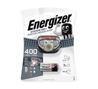 Energizer Vision Hd+ Focus Headlamp 400 Lumens Grigio 3 AAA Batteries Led Nuovo