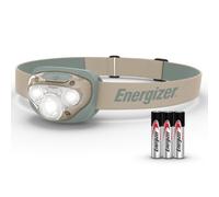 Energizer Vision - Lampada frontale HD + LED, colore verde e marrone chiaro, luce LED per emergenze, per esterni o come luce da lavoro, batterie incluse, 1 pezzo