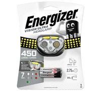 Energizer VISION Torcia Frontale LED 450 Lumen Nera con Batterie AAA