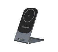 Energizer WCP102 Caricatore Wireless Magnetico 15W MagSafe Compatibile | Supporto Pieghevole Qi USB-C in Alluminio iPhone Smartphone Android | Stand Regolabile 180°, Design Ultra Slim, Ricarica Rapida