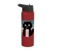 Energy Cat Caffeinated Cat Electric Cat Funny Drink Pet Stainless Steel Insulated Water Bottle