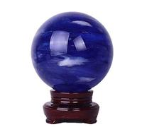 Energy Crystal Balls Crystal Ball Feng Shui Divination Ball Blue Lucky Crystal Ball With Stand Desk Desktop Decoration Home Decoration Lensball Photography Crystal Sphere Polished (Size : B25cm) (