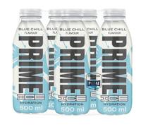 Energy Drink - Blue Chill Flavor - 500 ml - Confezione da 6 - Bevanda rinfrescante con caffeina