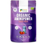 Energy Feelings Proteine in Polvere Vegane Bio 77% Gusto Fragola, Proteine Vegetali da Pisello, Riso e Canapa, Senza Lattosio e Glutine, Supporto alla Massa Muscolare, 500g