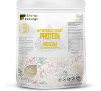 Energy Feelings Proteine in Polvere Vegane di Lievito Nutrizionale 500g, Proteine Vegetali in Polvere Senza Lattosio e Glutine 80%, Aumento della Massa Muscolare, Gusto Vaniglia Senza Edulcoranti