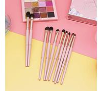 ENERGY Set di Pennelli per Occhi Rosa 10 in 1, Set di Pennelli per Trucco, Incluso Pennello per Ombretto, Pennello per Sopracciglia, Pennello per Eyeliner, Pennello per Sfumatura