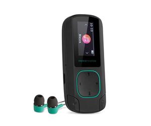 Energy Sistem 426508 - MP3 Clip Bluetooth, lettore MP3 con schermo, Bluetooth, 8 GB, clip di fissaggio, radio FM e lettore di schede microSD, Verde Mint