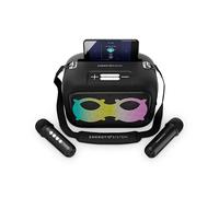 Energy Sistem Altavoz Karaoke - Bluetooth 5.4 - True Wireless - 60W - IPX4 - 8h Autonomia - Luces LED - 2 Microfonos Inalambricos - Reproductor MP3 - Color Negro