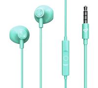 Energy Sistem Auriculares de Boton - Aislamiento Acustico - Microfono Integrado - Control de Reproduccion - Conector Jack 3.5 mm - Cable 120 cm. - Color Verde