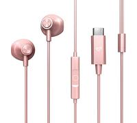 Energy Sistem Auriculares de Boton - Sonido HD - Conexion Tipo C - Microfono Integrado - Control de Reproduccion - Cable 120 cm - Packaging Reciclado - Color Rosa