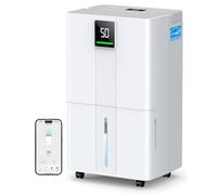 Energy Star 2025 Deumidificatore Wi-Fi più efficiente da 5000 mq, max 80 pinte, deumidificatore intelligente per seminterrato con tubo di scarico, umidostato intelligente, sbrinamento automatico per