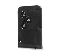 EnergY01 - Custodia per chiave elettronica con 3 pulsanti compatibile Renault Clio Logan Megane 2 3 Koleos Scenic, colore: Nero