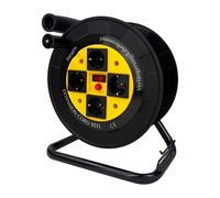 EnergyPro DL616B-EU - Avvolgicavo EX, tamburo avvolgicavo vuoto, IP44, 4 prese, avvolgicavo vuoto, colore: Giallo