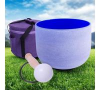 ENERGYSOUND 432 Hz G Gola Chakra Colore Blu Ghiacciato Cristallo di Quarzo Ciotola Cantante 8 pollici con borsa resistente (20 cm)