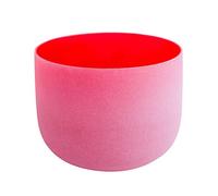 ENERGYSOUND 432 Hz Perfect Pitch C Root Chakra Rosso Colorato Cristallo di Quarzo smerigliato Campana 25,4 cm_Sound Healing & Yoga Meditazione