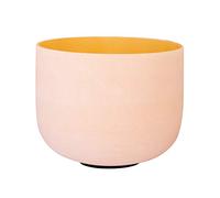 ENERGYSOUND Campana tibetana in cristallo di quarzo 440 Hz, chakra sacrale, arancione, satinato, 25 cm, per guarigione del suono e meditazione yoga