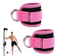 Eneric - Set di cinghie alla caviglia per cavi | Vista 2 pezzi doppio anello a D Gym cavigliere | Attrezzature sportive resistenti all'usura per interni ed esterni, cavigliera portatile per uomo