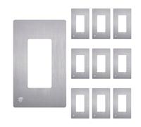 ENERLITES Elite Series Piastra decorativa da parete senza viti per bambini, lucida, dimensioni 1 banda 11,9 x 7,4 cm (altezza x lunghezza), in policarbonato termoplastico infrangibile, SI8831-BSV-10