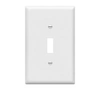 Enerlites Placca da parete con interruttore a levetta, misura media, in policarbonato infrangibile, colore: bianco, 8811M-W