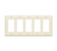 ENERLITES Placca da parete decorativa per interruttore o presa di corrente, dimensioni 5 moduli, 11,4 x 25,5 cm, in policarbonato termoplastico infrangibile, certificazione UL, 8835-LA, colore