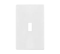 ENERLITES Placca per interruttore a levetta senza viti, copertura per interruttore della luce, dimensioni standard, 11,9 x 7,4 cm, in policarbonato termoplastico infrangibile, SI8811-W, bianco