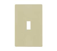 ENERLITES Placca per interruttore a levetta senza viti, copertura per interruttore della luce, dimensioni standard 1 gang 11,9 x 7,4 cm, policarbonato termoplastico infrangibile, SI8811-I, avorio