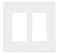 Enerlites SI8832 Decoratore/GFCI Piastra da parete senza viti 2-Gang Dimensioni standard per bambini Piastra di copertura, Bianco