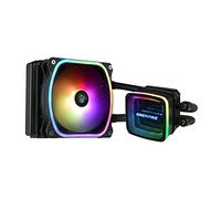 ENERMAX AQUAFUSION ADV ARGB 120 mm AIO CPU, Dual Chamber per Intel LGA1700/AMD AM5 Support 250W + TDP (1 ventola SquA RGB 120 PWM); ELC-AQFA120-SQA, nero