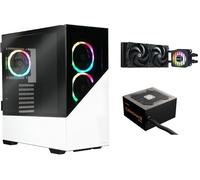 Enermax EnermaxK8 ARGB Midi Tower Case per PC da gioco Snow White & CYBERBRON III 750 Watt 80 Plus Bronze Alimentatore di rete e raffreddamento ad acqua LIQMAXFLO SR 240 Bundle; K8WW-750N-240SF