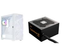 Enermax MarbleShell Mesh MS31 Snow White ARGB Midi Tower Case PC da gioco & CYBERBRON III 750 Watt 80 Plus Bronze Alimentatore Bundle; 31WW-750N