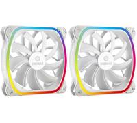 ENERMAX SquaA RGB da Tre Ventole PWM Performance da 120 mm, Forma Quadrata Unica, Velocità 300-1500 RPM, 23 dBA, Bianco, 120mm x 26mm, Bassa Rumorosità, Superficie Della Lama Allargata