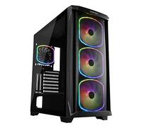 Enermax STARRYKNIGHT SK30 Custodia E-ATX per giochi per PC; Design frontale a rete curva (3 frontali SquA RGB indirizzabili da 14 cm; 1 frontale nero da 12 cm)