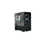 ENERMAXK8 ATX Mid Tower Gaming PC case in vetro temperato, incluse 3 ventole ARGB PWM da 12 cm - USB3.2 Gen1 e USB3.2 Tipo C; ECA-EK8-BB-ARGB