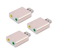 ENERRGECKO 3X Scheda Audio USB 7.1 USB Esterna A Presa 3,5 mm Adattatore per Cuffie Stereo Scheda Audio Mini per PC Portatile